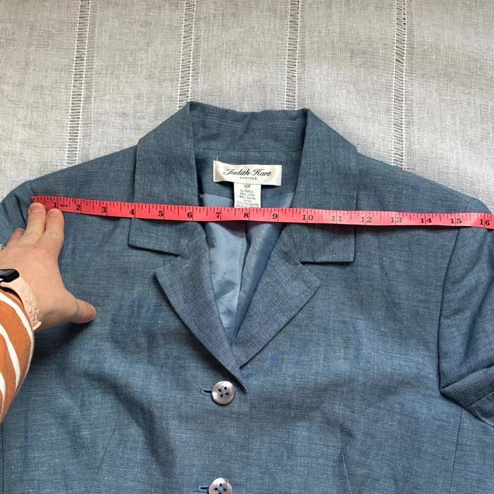 Judith Hart Linen Blend Tailored Blazer - Picture 12 of 14